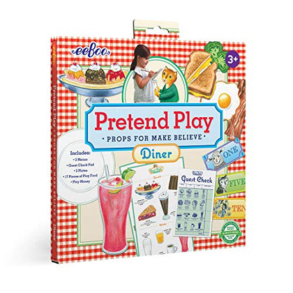 eeBoo: Best Pals' Diner Pretend Play Set, Allows for Creativity, and Imagination, Props for Make Believe, Perfect for Ages 3 and up