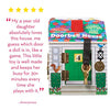 Melissa & Doug Take-Along Wooden Doorbell Dollhouse - Doorbell Sounds, Keys, 4 Poseable Dolls - Portable, Doorbell House For Kids Ages 3+