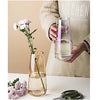 FANTESTICRYAN Modern Glass Vase Irised Crystal Clear Glass Vase for Home Office Decor