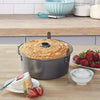 Chicago Metallic Professional 2-Piece 9.5-Inch Angel Food Cake Pan with Feet, 9.5 x 4
