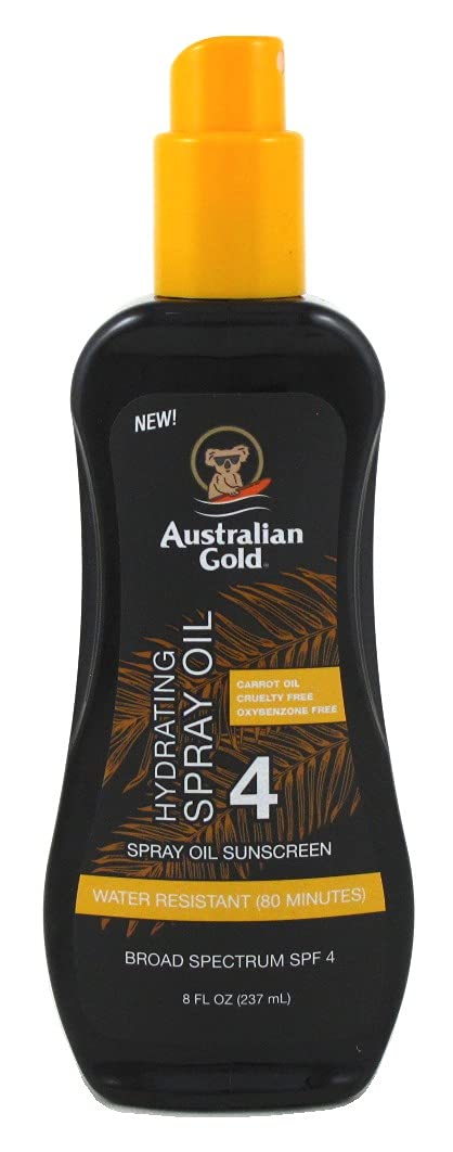 Australian Gold Spf#04 Spray Oil 8 Ounce (Carrot Oil Formula) (235ml) (2 Pack)