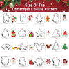 20 Pcs Christmas Cookie Cutters, Hibery Holiday Cookie Cutters Christmas, Reindeer, Snowflake, Christmas Tree, Gingerbread Man, Santa, Bell & More Cookie Cutters Christmas Shapes