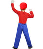 BOMLY Mario Costume for Kids Halloween Plumber Cosplay Outfit Boys Jumpsuit with Accessory (Kids-Red, Medium)