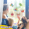 Creative Kids Window Paint Art Kit - Make Your Own Suncatchers Set - 24 Sun Catchers, 24 Suction Cups & 11 Paints - Suncatchers for Kids to Paint - DIY Window & Mirror Arts & Crafts Kit Children