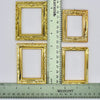 iLAND Miniature Dollhouse Accessories for Vintage Dollhouse Furniture, Frames w/Printed Classical Paintings Set (4 Bright Golden Frames w/ 8 Pictures)