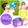 AGPTEK Electric Air Balloon Pump, 110V 600W Purple Portable Dual Nozzle Inflator/Blower for Party Decoration,with 2 Balloon Tying Tool