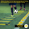 POWER GUIDANCE Agility Ladder (20 Feet) with Cones for Speed Agility Training & Quick Footwork Exercise - Soccer & Football Training Equipment for Adults, Youth & Kids (Yellow)