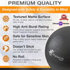 SmarterLife Workout Exercise Ball for Fitness, Yoga, Balance, Stability, or Birthing, Great as Yoga Ball Chair for Office or Exercise Gym Equipment for Home, No-Slip Design (45 cm, Black)