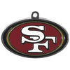 NFL Siskiyou Sports Womens San Francisco 49ers 2 Inch Hoop Earrings One Size Team Color