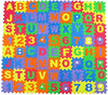 Alphabet Letters and Numbers Foam Puzzle Square Floor Mat, 6x6-Inches, 72-Pieces