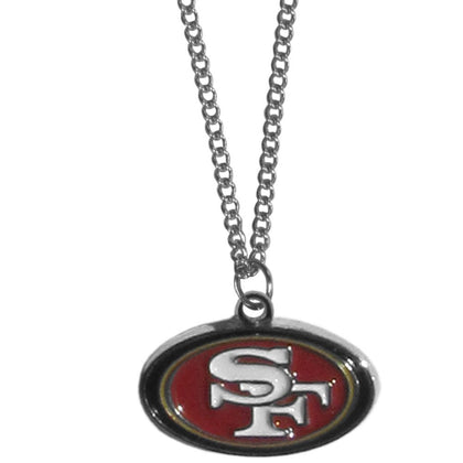 NFL Siskiyou Sports Fan Shop San Francisco 49ers Chain Necklace with Small Charm 22 inch Team Color