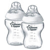 Tommee Tippee Closer to Nature Baby Bottles Slow Flow Breast-Like Nipple with Anti-Colic Valve (9oz, 2 Count)