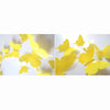 Somotersea 24PCS 3D Butterfly Wall Decal Removable Stickers Decor for Kids Room Decoration Home and Bedroom Mural Yellow