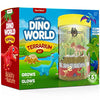 Dino World Terrarium Kit for Kids - LED Light in Lid - Dinosaur Toys for Boys & Girls Age 3, 4, 5, 6, 7, 8+ Year Old Boy and Girl Gifts - Dinosaur Garden + Toy Dinosaurs - STEM Science Gardening Kits