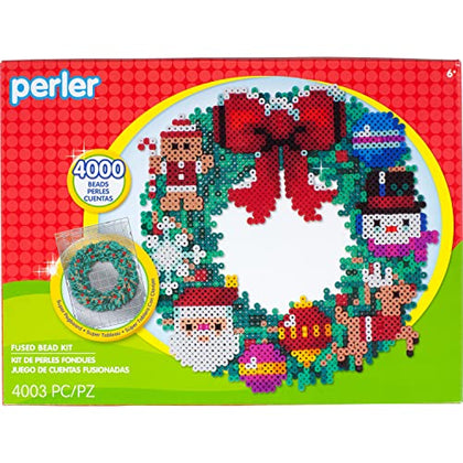 Perler 3D Holiday Wreath Fuse Bead Craft Kit, 1.88