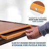 Jumbl 1000-Piece Puzzle Board | 23 x 31 Wooden Jigsaw Puzzle Table with 4 Removable Storage & Sorting Drawers | Smooth Plateau Fiberboard Work Surface & Reinforced Hardwood | for Games & Puzzles