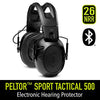 Peltor Sport Tactical 500 Smart Electronic Hearing Protector with Bluetooth Wireless Technology, NRR 26 dB, Bluetooth Headphones Ideal for the Range, Shooting and Hunting,Black