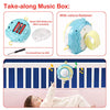 Mini Tudou Baby Musical Mobile Crib with Music and Lights, Timing Function, Projection, Take-Along Rattle and Music Box for Babies Boy Girl Toddler Sleep