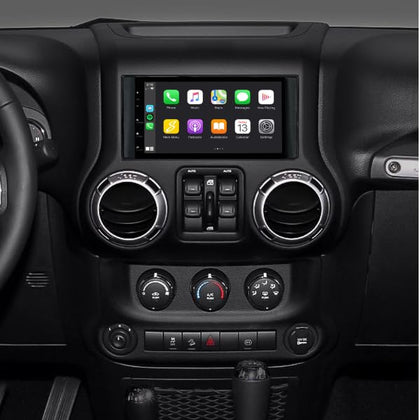 6.8 Touchscreen Radio for Wrangler JK 2007-2018, Apple CarPlay & Android Auto, Bluetooth Connectivity, Can Bus Interface, Camera Input, Antenna Adapter, Retain Steering Wheel Controls