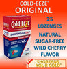 Cold-EEZE Sugar-Free, Natural Wild Cherry Zinc Lozenges, Homeopathic Cold Remedy, Shortens the Common Cold, Sore Throat, Cough, Congestion & Post Nasal Drip, #1 Best Selling Zinc Lozenge Brand, 25 Ct
