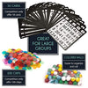 Royal Bingo Supplies Bingo Game Set for Adults, Seniors, Family & Kids - 50 Cards 300 Chips 75 Balls, Roller Cage & Board - Deluxe Set