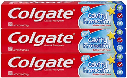 Colgate Colgate Kids Toothpaste Cavity Protection, Bubble Fruit, 2.7 Ounce (Pack of 3)