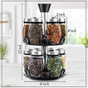 Belwares Revolving Spice Rack Organizer - Spinning Countertop Herb and Spice Organizer with 12 Glass Jar Bottles and Labels (Spices Not Included)