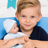 ADORA Soft & Cuddly Sweet Baby Boy Peanut, Amazon Exclusive 11 Adorable Baby Boy Doll with Bright Blue Eyes and Blonde Paint Hair, Includes Baby Doll Bottle, Onesie and a Blue Cap