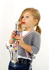 Click N' Play Toy Trumpet and Toy Saxophone Set for Kids - Create Real Music - Safety Tested BPA Free - Beautiful Silver Finish with Color Keys Real Notes - Start a Instrument Band at Home or School