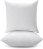 LANE LINEN 18 x 18 Throw Pillow Insert - Pack of 2 White , Down Alternative Pillow Inserts for Decorative Pillow Covers, Throw Pillows for Bed, Couch Pillows for Living Room