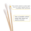 200 PCS Long Wooden Cotton Swabs, Cleaning Cotton Sticks with Wood Handle for Oil Makeup Gun Applicators, Eye Ears Eyeshadow Brush and Remover Tool, Cutips Buds for Baby and Home Accessories