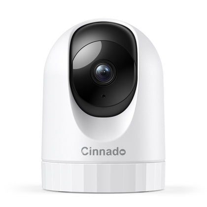 Cinnado Security Camera Indoor-2K 360° WiFi Cameras for Home Security?Pet/Dog/Baby Camera with Phone app, 2-Way Audio, Night Vision, 24/7 SD Card Storage, Works with Alexa & Google Home (2.4Ghz only)
