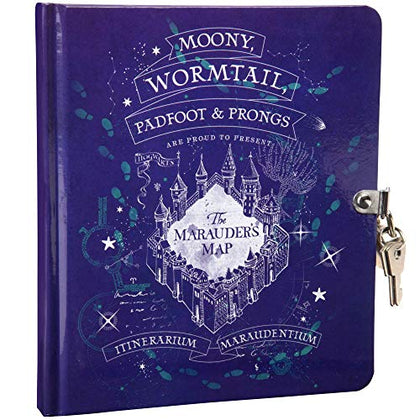 Harry Potter Marauder's Map Diary for Kids - Lock & Key Journal Notebook with 216 Lined Pages - Officially Licensed - Gift for Boys and Girls 6+