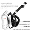 WSTOO Snorkel Mask with Latest Dry Top Breathing System,Fold 180 Degree Panoramic View Full Face Snorkel Mask Anti-Fog Anti-Leak with Camera Mount,Snorkeling Gear for Adults and Kids