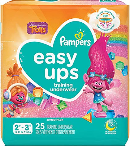 Pampers Easy Ups Girls & Boys Potty Training Pants - Size 2T-3T, 25 Count, My Little Pony Training Underwear