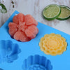 Silicone Soap Molds - Flower Assorted Silicone Molds for Ice Cube Tray, Handmade Jelly, Soap, Pudding, Muffin, Cupcake