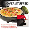 Nostalgia Taco Tuesday Deluxe 8-Inch 6-Wedge Electric Quesadilla Maker with Extra Stuffing Latch, Red