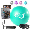 9 Inch Barre Pilates Ball & Hand Pump- Anti Burst Mini Ball & Digital Workout eBook Included For Yoga, Exercise, Balance & Stability Training - Comes With Mesh Carrying Bag (Mint, 9 Inch)