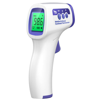 Femometer Baby Thermometers, Forehead Thermometer for Adults and Kids, Digital Infrared Thermometer with Fever Alarm and Memory Function, LCD