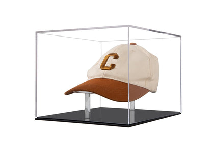 Clear Acrylic Hat Display Case Baseball Football Cap Display Stand Holder Box Square UV Protection Cabinet Protection Storage Cover