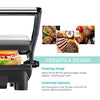 New House Kitchen Stainless Steel Non-Stick Panini Press Grill & Gourmet Sandwich Maker with Removable Drip Tray and 180 Degree Opening Function