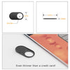 Webcam Cover Slide 0.027in Ultra Thin Metal Magnet Web Camera Cover for MacBook Pro Laptops Smartphone Mac PC Tablets for Echo Spot Show Protecting Your Privacy Security Black(3 Packs)