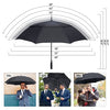 ZOMAKE Large Golf Umbrella 54 Inch - Double Canopy Vented Golf Umbrellas for Rain Windproof Automatic Open Golf Push Cart Umbrella Oversize Stick Umbrellas for Men Women(Black)