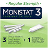 Monistat 3 Day Yeast Infection Treatment for Women, 3 Miconazole Ovule Inserts & External Monistat Anti-Itch Cream Bundle