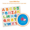 Coogam Wooden Alphabet Puzzle - ABC Letters Sorting Board Blocks Montessori Matching Game Jigsaw Educational Early Learning Toy Gift for Preschool Year Old Kids