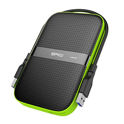 SP Silicon Power 2TB Rugged Portable External Hard Drive Armor A60 Shockproof USB 3.1 Gen1 for PC Mac Xbox and PS4 Black