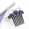 Brinie Hair Side Comb Purple Rhinestone Side Combs Flower Vintage Wedding Headpieces Hair Tools Hair Accessories Wedding Daily Gift for Women and Girls
