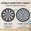 Dart Board Set,Double-Sided 15 Inch Dartboard Game with 6 Steel-Plastic Darts,Man Cave Stuff for Adults,Bars,Arcades,Billiard Rooms,Family Leisure Sport