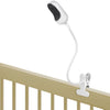 Flexible Clip Mount Compatible with Owlet, Motorola and Other Baby Monitor Camera with 1/4 Threaded Hole Without Tools or Wall Damage - White