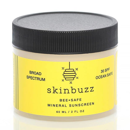 Skin Buzz Bee Safe Teen Acne Safe Whipped Organic Mineral Ocean Safe 30 SPF Sunscreen